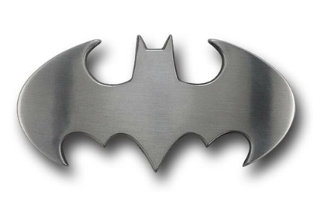 Batman belt buckle Halloween Costume DIE CUT SILVER CHROME ORIGINAL Comics Men