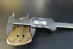 Guitar Belt Buckle – Brass Instrument Music Buckle 4 3/4s inches long Rock