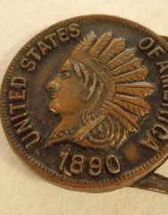 Vintage Belt Buckle Copper Indian Head Penny Design Fits 1-3/4&Prime; Belt Coolest!