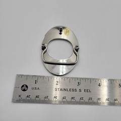 O Initial Brushed Chrome Belt Buckle 3&Prime; x 2&Prime; Up To 1 1/4&Prime; Belt