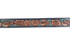 Affilare Western Belt Genuine Leather For Men and Women 28, Teal Tan