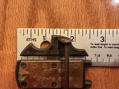 Vintage Modernist Copper Acrylic Belt Buckle Pat Pend Cap-94 Canada C