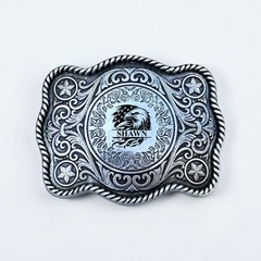 Custom Personalized Belt Buckle Monogrammed Western Buckle for Belts Wide 1.5&Prime;