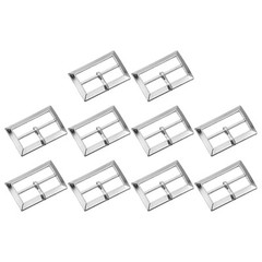 10Pcs Belt Buckle, 0.79&Prime; Single Prong Rectangle Buckles, Silver