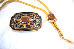Western Belt Buckle and Bolo Set