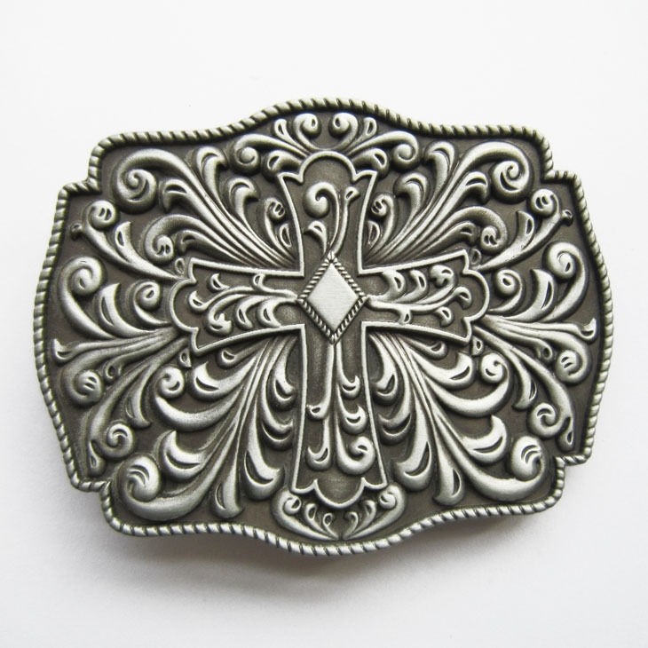 Celtic Keltic Cross Flowers Western Metal Fashion Belt Buckle
