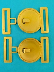 Set 2 US Guatemala Coat of Arms Gold Tone Military Army N.S. MEYER Belt Buckle L