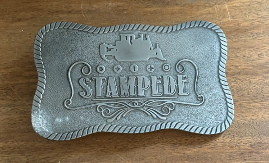 Caterpillar CAT Equipment 5&Prime; x 3&Prime; Stampede Dozer Zinc Men&rsquo;s Belt Buckle-GUC