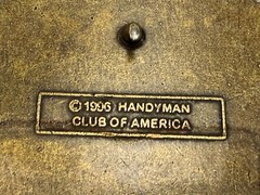 1996 Handyman Club of America *Life Member* Vintage 1996 Brass Tone Belt Buckle