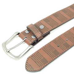 BC Belts USA Distressed Large (36-38&Prime; Waist), Brown – Vertical Usa Flag