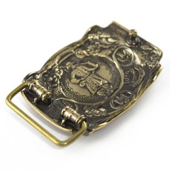 Brass belt buckle Glory to Ukraine! OUN, National Ukrainian OUN trident buckle