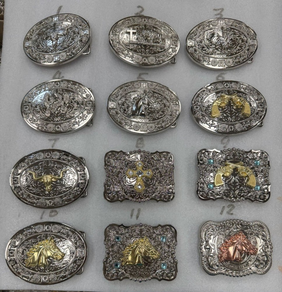 HORSE BUCKLE BELT MULTI SYLE WESTERN METAL FASHION ART BRAND NEW 4&Prime; X 3&Prime;