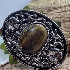 Tiger Eye Stone Silver Western Southwest men women unisex Belt Buckle VALENTINES