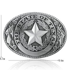 KDG Western Cowboy Belt Buckles Men Vintage One Size, 3-guxi Texas Star