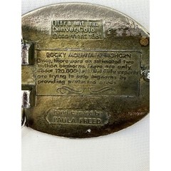 Vintage 1981 Ultra Ent Rocky Mountain Bighorn Sheep Belt Buckle Paula Freed Ram