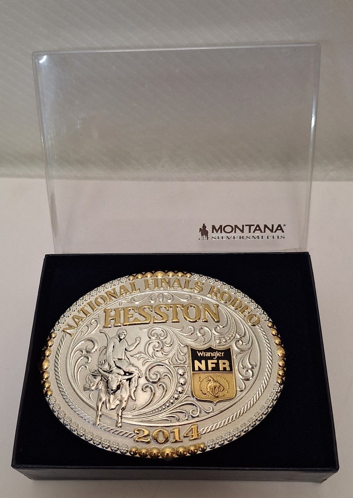 Montana Silversmiths Wrangler NFR Hesston 2014 Belt Buckle Limited Collectors