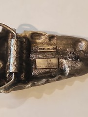 VTG Bergamot Brass Works Locomotive Coal Cart Belt Buckle 1970s 1978 Train