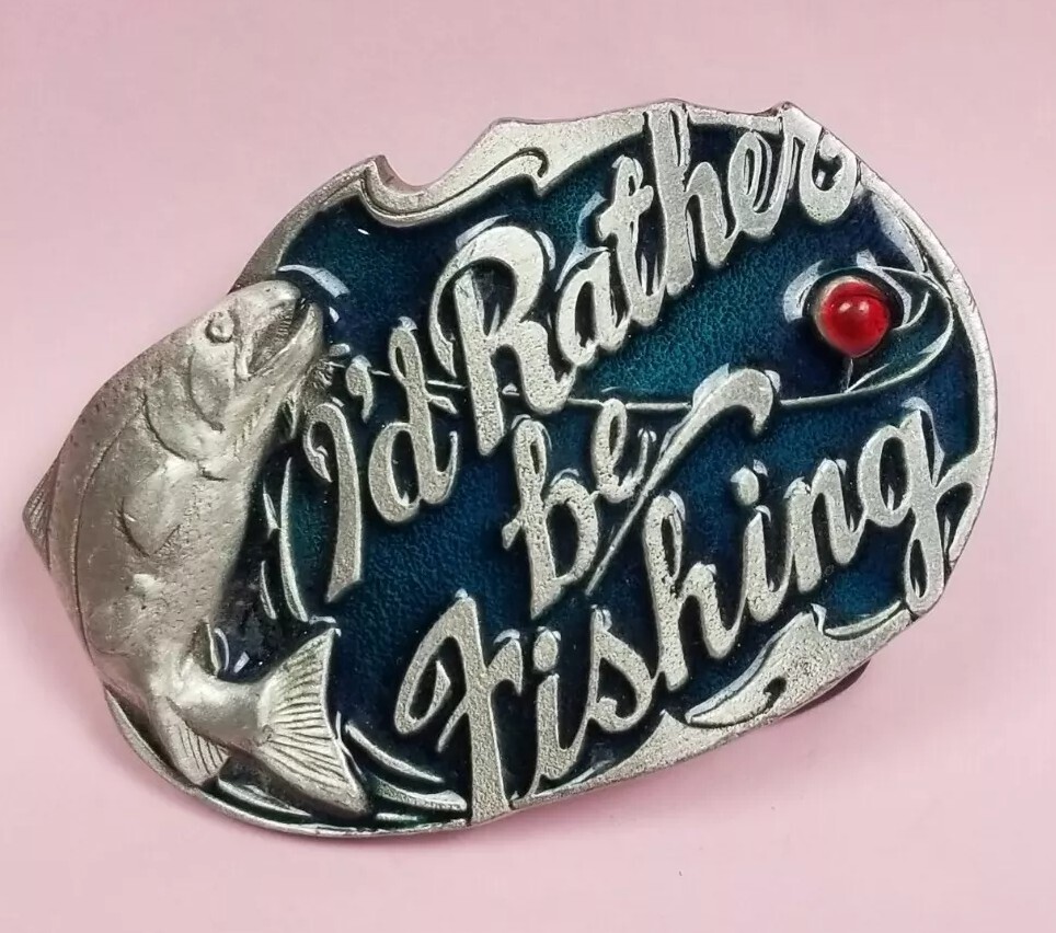 Mens Belt Buckle Fly Fishing Fish American Buckle Company 523