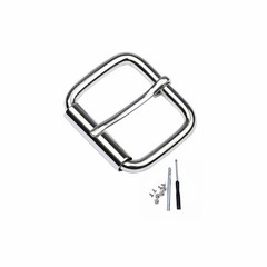 1.5&Prime;(38mm-40mm) Belt Buckle Brass Stainless Steel Heavy Duty Silver Roller