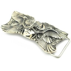 Valkyrie german silver belt buckle, Scandinavian Nordic Celtic Viking buckle
