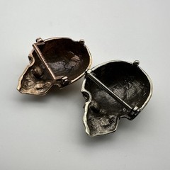 Copper Skull Buckle Hand Crafted Leather Belt Buckle DIY Hardware