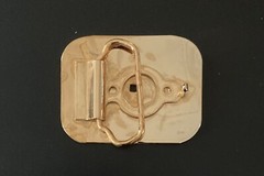 Lot of 10 Metal Belt Buckle Blanks Polished Brass For Medallion Emblem Mounting