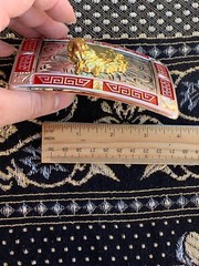 Western Red Buckle Gold Silver Horse Head Cowboy 2 »Buckle Hebilla Vaquero