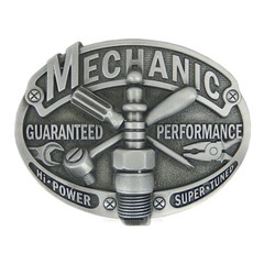 Mechanic Men&rsquo;s Belt Buckle Antique Silver Fits up to 1.5&Prime; Belt Width