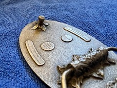 Vintage Skiing Belt Buckle Brass 1976 Snow Cross Country Sports Aspen Vail