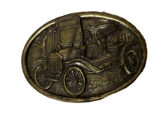 Car Belt Buckle Avon Vintage Model T Brass Look Automobile Vehicle