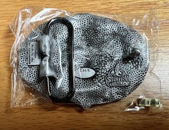 NEW Pewter Siskiyou Belt Buckle Cowboy Skull Blue Enamel – The Old West Western