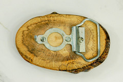 Cross-Cut burl wood mens belt buckle western