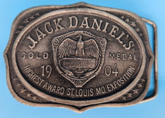 Jack Daniel&rsquo;s Gold Medal 1904 Belt Buckle Highest Award St. Louis MO 10787