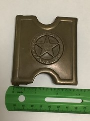 Anson Mills TEXAS RANGERS BRASS BELT BUCKLE Made In Worcester Mass.