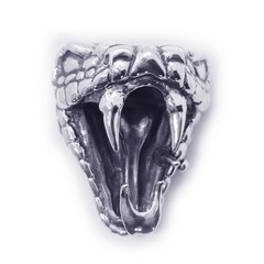 Snake Bite Sterling Silver Belt Buckle