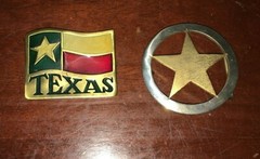 Set of 2 Belt Buckle Texas State Flag Xoleaco & Texas Star