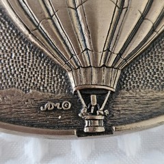 Vintage Belt Buckle Hot Air Balloon Award Design Metals Solid Brass Never Used