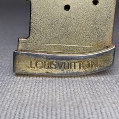 Louis Vuitton LV Iconic Gold Tone Belt Buckle ONLY Unisex #M0568U Vintage
