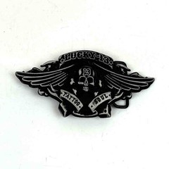 Belt buckle buckle « Lucky 13 » for 4 cm wide removable belts, unused