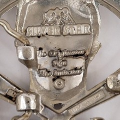 Silver Star Skull and Swords Pirate Belt Buckle Made in USA