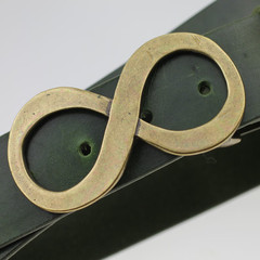 Infinity Belt Buckle Old Brass Vintage Retro Classic Metal