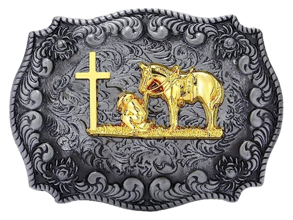 Pray Cowboy Horse Belt Buckle Western Rodeo Fashion Cowboy Hebillas Vaqueras