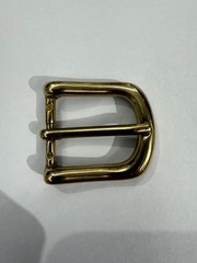 Solid Brass Raw Brass Belt Buckle Made in Italy Fits 0.98&Prime; Belt Strap