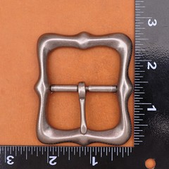 Solid Antique Silver Center Bar Pin Belt Buckle Fits 40mm DIY Leathercraft Belts