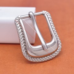 Bling Silver Western Cowboy Headstall Belt Buckle 3-Piece Set For 25mm Strap