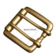 2x Square Double Pin Roller Belt Buckle Replacement Heavy Duty For 4cm