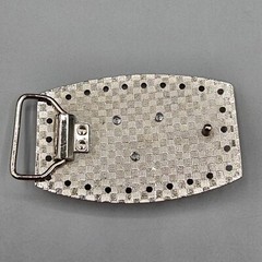 American Eagle Belt Buckle Brushed Nickel Pierced Edge High Relief Flying 3D