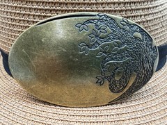 Western Cowboy Antiqued Bronze Floral & Tree Belt Buckle