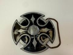 Celtic Iron Cross Enameled Religious Gothic Punk Motorcycle Biker Belt Buckle