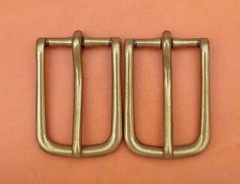 Retro Brass Long Big Heavy Single Prong Pin Leather Belt Buckle fits 40MM Strap